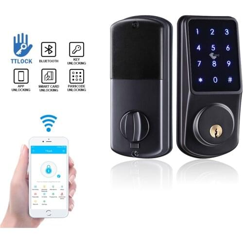 TTlock App Ble Wifi Controlled Electronic Deadbolt Smart Lock For Home Apartment Airbnb