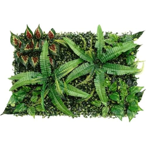 Artificial Silk Plastic Plant Fern Wall Panels Wedding Venue Floral Decoration