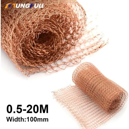 0.5-20 Meter Copper Mesh For Distillation 100mm Width Corrugated Mesh For Distillation Reflux Moonshine Brewing Pest Control