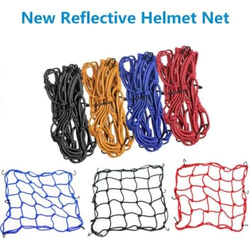 Motorcycle Luggage Net Bike 6 Hooks Hold Down Fuel Tank Luggage Mesh Web Bungee Black Motorcycle Bike 6 Hooks