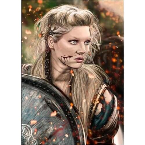 5D DIY Diamond Painting Tv Show Vikings Cross Stitch Embroidery Kit Picture Of Rhinestones Mosaic Decoration Home WG2667