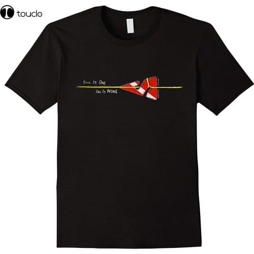 New Summer Fashion Men Tee Shirt Cave Diver Scuba Divs Tees - 2 Is 1, 1 Is None Casual T-Shirt Tee Shirt