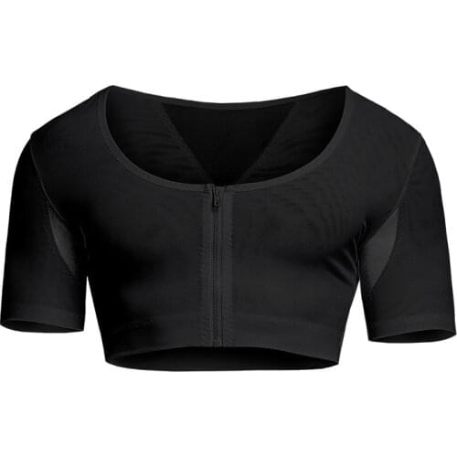 New Shaper Men Underwear Body Shapers Control Corset Zipper Slimming Chest Gynecomastia Tops White Black Prayger