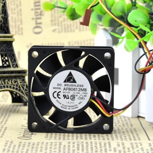 New original 6015 12V 0.12A 6CM 6cm 3-wire Computer Case Fan AFB0612MB