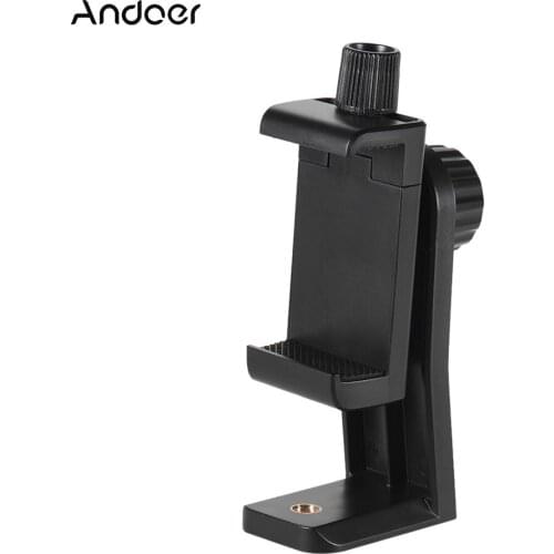 Andoer Plastic Smartphone Clip Holder Stand Video Clamp Frame Bracket Mount with 1/4" Screw for iPhone Samsung Huawei Cellphone