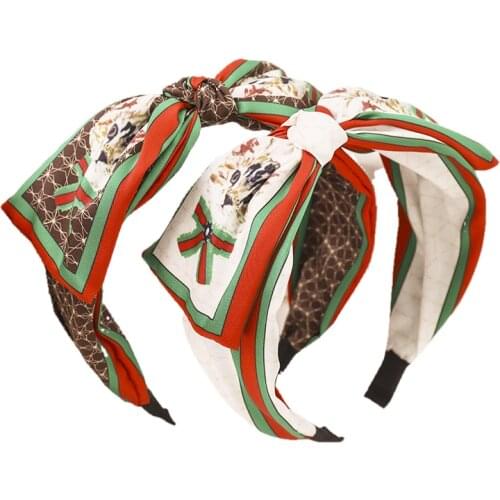 Headbands For Women Girls Korean Wide Fabric Hair Bands Accessories Fashion Print Adult Diademas Bandeau Cheveux Wholesale