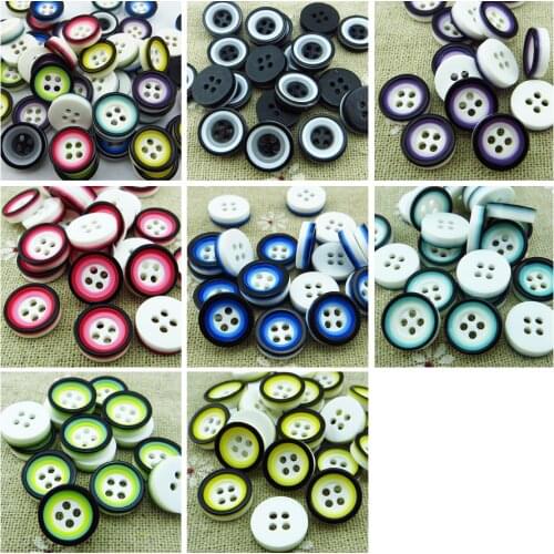 100 PCS 12.5MM 4-holes Dyed RESIN kid buttons skirt coat boots sewing clothes accessories shirt button R-175