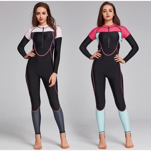 Sea One-piece Womens Rash Guard UV Protection Surfing Suit with Pad Quick-dry Lycra Wetsuit Breathable Elastic Slim Cutting