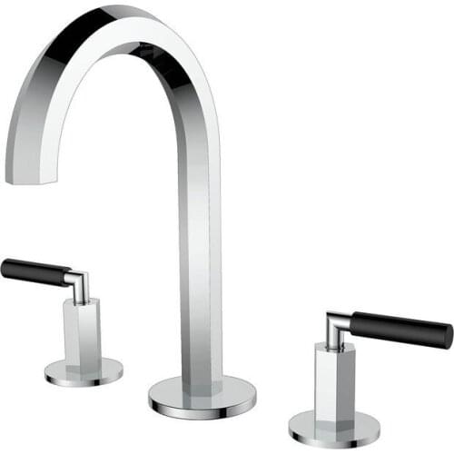 Bathroom Basin Faucet Total Brass Sink Mixer Tap Hot & Cold Bathroom Crane Deck Mounted Widespread Chrome Lavatory Faucet