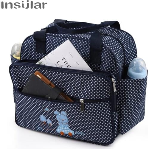 Insular Fashion Baby Diaper Bag Multifunctional Nappy Tote Bags Waterproof Mommy Changing Bag Mummy Stroller Bags