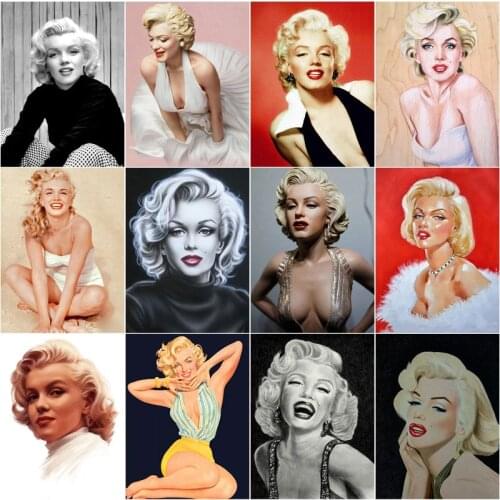 Superstar Marilyn Monroe Diy 5D Diamond Painting Lady Full Square and Round Embroidery Mosaic Wall Art Cross Handmade Home Decor
