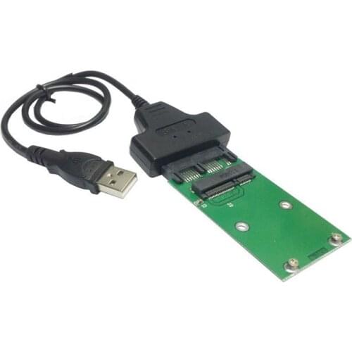 USB 2.0 to Mini PCI-E mSATA SSD to 1.8" Micro SATA 7+9 16pin Adapter Add on Cards PCBA for SSD Hard Disk ,Free shipping