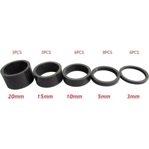 Bike Carbon Fiber Headset Fork Spacers Bicycle Ring Gasket Front Fork Washer Road Bike Cycling Handlebar Spacers