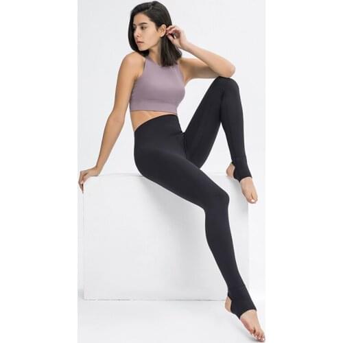 Spring Summer Yoga Leggings Womens High Waist Hips Tight Stretch Fitness Pants Running Thin Yoga Foot Trousers
