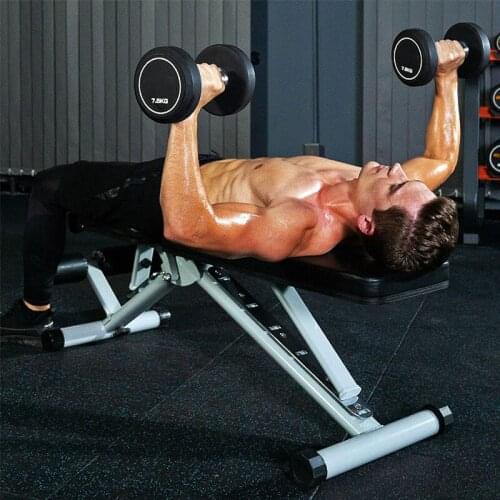 High quality gym adjustable foldable 6 position multifunctional dumbbell bench for abdominal fitness workout training