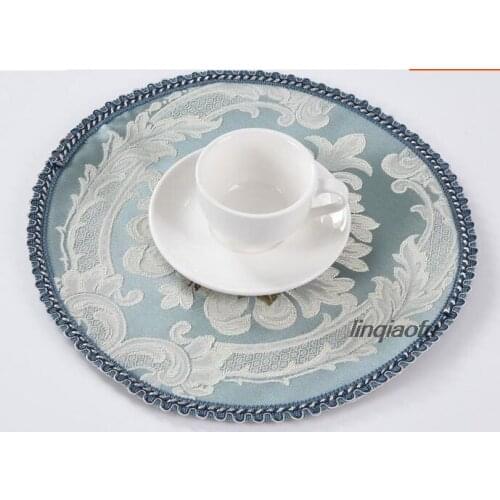 High-end rural style fabric western mat Table mat cotton insulation Table runner