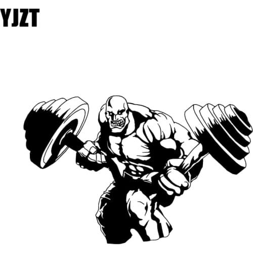 YJZT 15.2*9.9CM Creative Bodybuilding Muscle Sports Decor Car Stickers Vinyl Silhouette High Quality Accessories C12-0871
