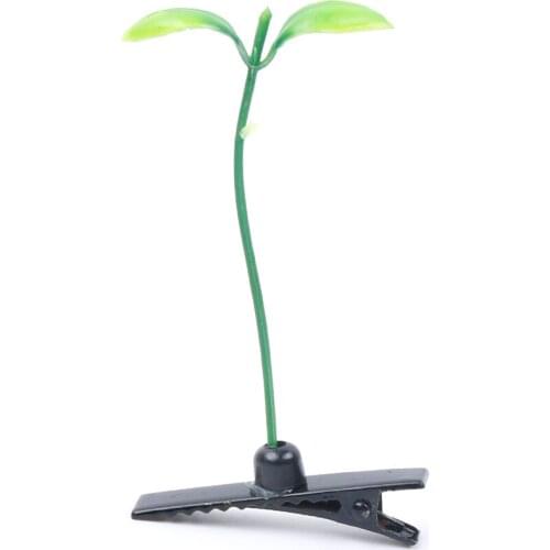 4PCS NEW Fashion Unisex Funny Grass Clips Adorable Bean Sprout Antenna Hairpins