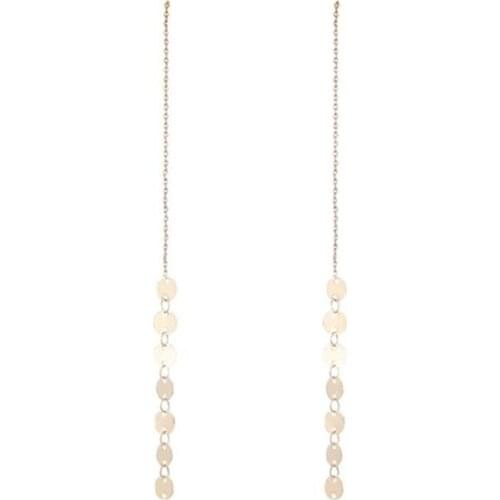 Korean Style Round Piece Long Tassel Earrings Fashion Jewelry With Feminine Charm Womens Party Jewelry Accessories