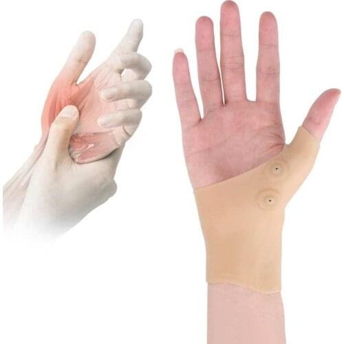 1Pc Magnetic Wrist Compression Thumb Support Carpal Tunnel Elastic Silicone Wrist Support Brace Tenosynovitis Typing Pain Relief