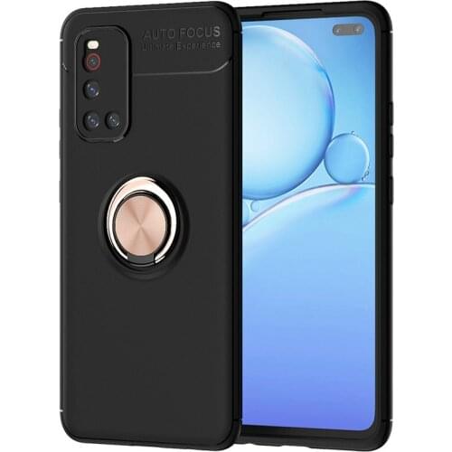 10pcs/lot Invisible Stand Case For Vivo V19 360 Degree Rotary Buckle Ring Frosted Tpu Cover