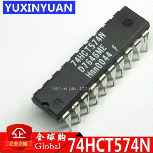 10PCS/LOT SN74HCT574N 74HCT574N 74HCT574 DIP DIP-20 OCTAL EDGE-TRIGGERED D-TYPE FLIP-FLOPS WITH 3-STATE OUTPUTS