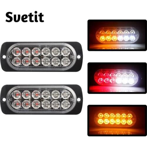 2Pcs Motorcycle Flashing Lights 12V 24V Red Blue Strobe Lights Flashers Truck Trailer Side Marker Lamp Car Front Rear Light