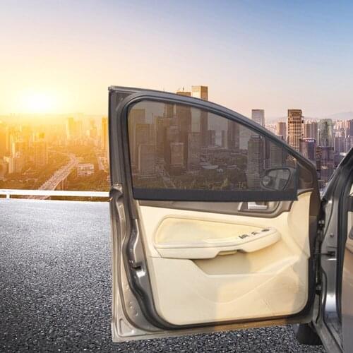 2pcs Thickened Magnetic Car Sun Shade UV Protection Car Curtain Car Window Sunshade Side Window Mesh Sun Visor Summer Protection