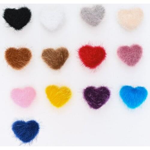 2021,5Pcs/Bag Magnet Detachable Heart PomPom Charms Nail Art,3D Love Soft-Plush Pom-Poms Manicure Peach-Heart Charms