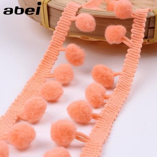 25mm 5Yards Knitted Lace Ribbon DIY Sofa Curtain Home Decoration Handmade Wedding Craft Garment Accessories Pompom Lace Ribbon