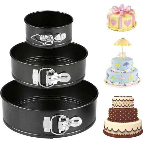 4/7/9inch Round Cake Pan Springform Pans Non-stick Leakproof High-carbon Steel Cheesecake Pan With Removable Bottom Bakeware