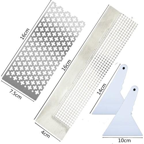 4Pcs Diamond Drawing Mesh Ruler Mold Diamond Painting Tool Stainless Steel Straight Ruler Diamond Embroidery Tool Templ