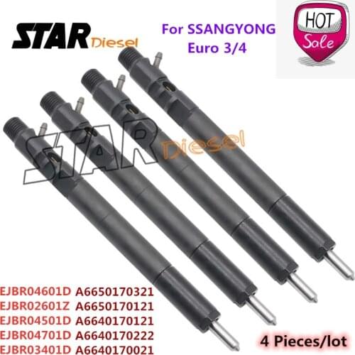 4 Pieces/lot Diesel Injector Nozzle Tips EJBR04601D EJBR02601Z EJBR04501D EJBR04701D EJBR03401D For SSANGYONG Euro 3/4
