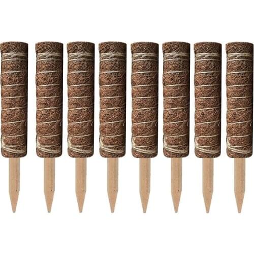 8Pcs Coir Totem Pole Coir Moss Totem Pole for Plant Support Extension Climbing Plants