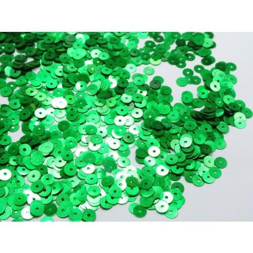 8000 Green 6mm Flat Round loose sequins Paillettes sewing Wedding craft