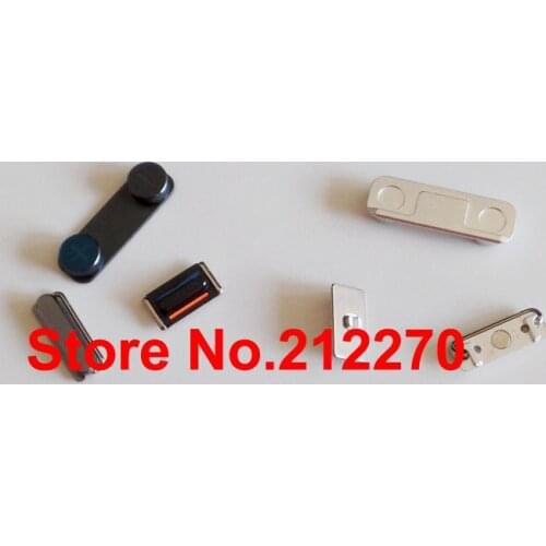 Free DHL EMS Original New Complete Side Buttons Power Volume Mute Switch Button Set Replacement Parts for iPhone 5 Wholesale