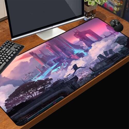 MRGLZY big mouse pad anime RGB accessories desk mat large gaming waterproof LED household carpet mat XXL natural rubber non-slip