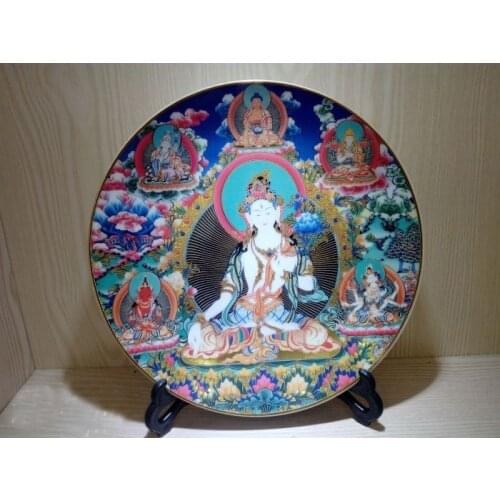 Buddhism HOME family Efficacious Bless Decorative buddha Coloured drawing White Tara Buddha Buddha-field Porcelain statue
