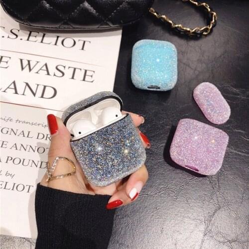 Luxury Crystal Sparkling Diamond Cases For Airpods Case 1 2 Protective Earphone Cover Earphone Accessories Airpods Charging Box