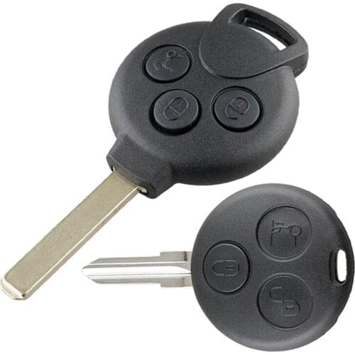 3 Buttons Remote Car Key Shell Case Fit for Mercedes Benz Smart Fortwo 450 451 2007-2013 Auto Key Fob