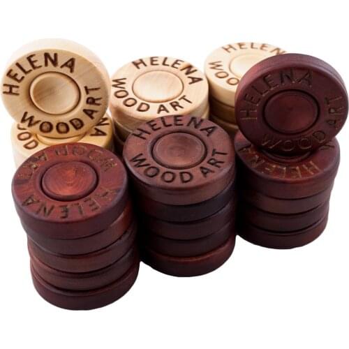 Personalized Wooden Luxury Boxwood Backgammon Board Game Pieces - 28mm-31mm-35mm Stamps Chess Draughts-Checkers Chesboard Deck