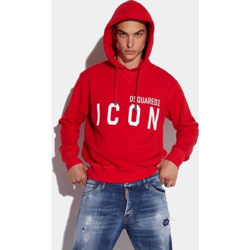 DSQUARED2 Men Hooded fleece Pullover Hoodies Male Letter ICON printed Top Clothing Casual Hoodies Sweatshirts Big M-XXXL