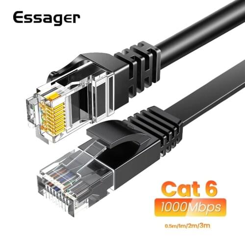 Essager Ethernet Cable Cat 6 A 10Gbps Network Cable 4 Twisted Pair Patch Cord Internet UTP Cat6 a Lan Cable Ethernet RJ45