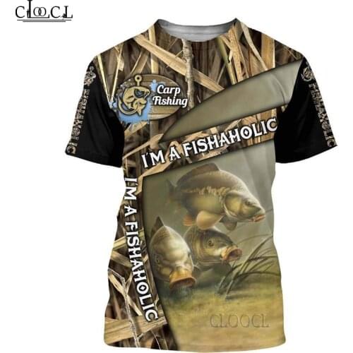 HX Newest Animal Carp Fishing 3D Printed Men Women T Shirt Harajuku Fashion Hip Hop Sportswear Short Sleeve Tops Drop Shipping