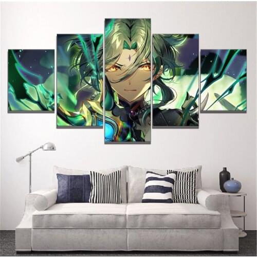 Genshin impact Game poster home decor hd painting Yasha xiao wall painting poster anime Study Bedroom Bar Cafe Wall