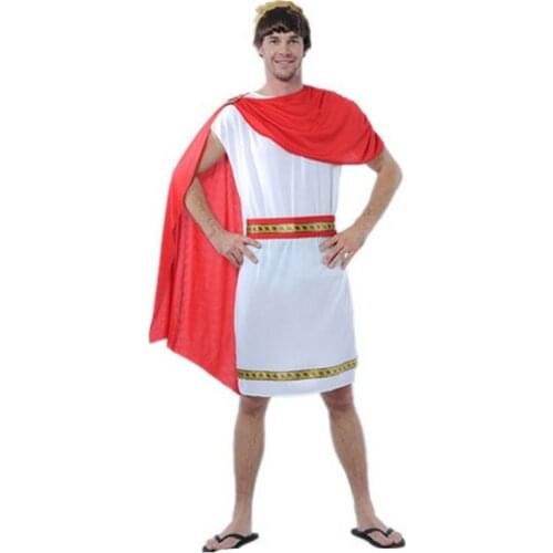 Halloween costumes Arab prince red cloak gladiators roman soldier Julius Caesar adult men cosume cosplay party Dress