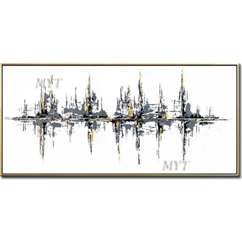 Beautiful Black And White Art Oil Painting 100% Handpainted High Quality Wall Art Home Decor Picture Modern On Canvas Unframe