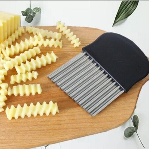 Kitchen Accessories Stainless Steel Potato Knife Wave Knife Slicer Cutting Machine Cut French Fries Ripple Knife Cut Fancy Tools