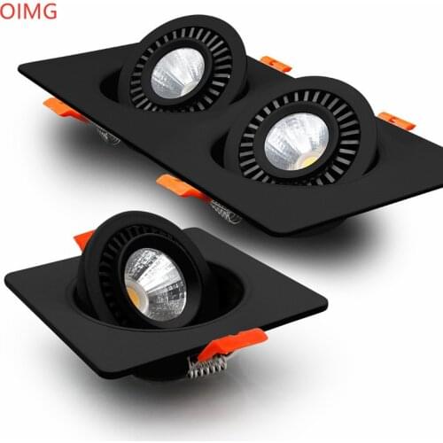 Dimmable Square Recessed LED Downlight 7W 9W12W 14W 18W 24W LED COB Spot Light Decoration Ceiling Lamp AC85-265V Indoor Lighting