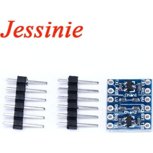 5pcs 2-way Level Conversion Sensor Module IIC I2C UART SPI 3.3V to 5V 5V to 3.3V Logic Level Shifter With Pins For Arduino
